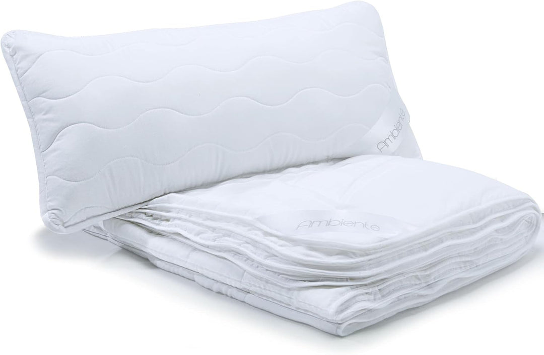 Aqua-texil Ambiente Sommer Steppbettdecke Set 135 x 200 cm Steppdecke mit 1x 40 x 80 cm Kopfkissen S
