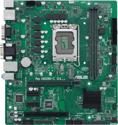ASUS Pro H610M-C D4-CSM Business Mainboard Sockel Intel LGA 1700 (mATX, PCIe 4.0, ASUS COM Debug Hea