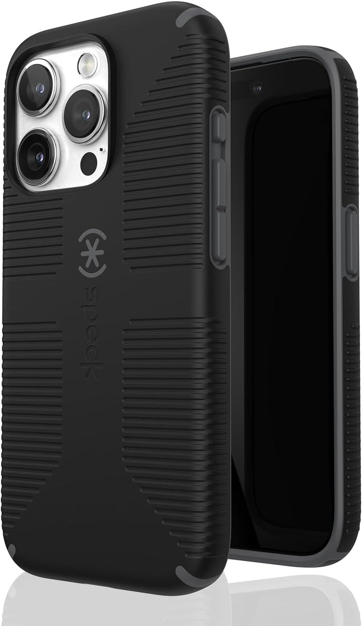 Speck iPhone 15 Pro Hülle – Gebaut für MagSafe, Fallschutzgriff – Kratzfest, weiche Haptik, 6,1 Zoll