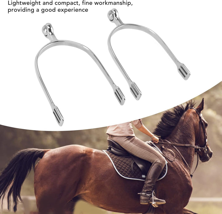 Natudeco 1 Paar Reitsporen Cowboy-Sporne aus Edelstahl, Roping-Pferdesporen, Pferdestiefel-Sporen Pf