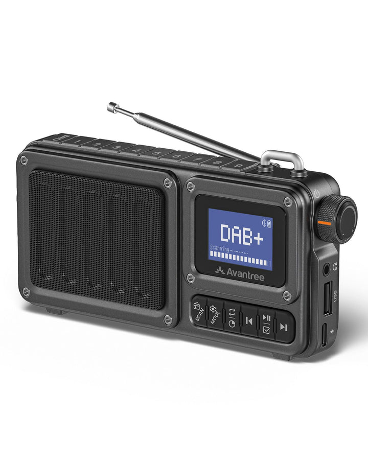 Avantree SP851 – Tragbares DAB+/FM Digital Radio mit Bluetooth 6.0, Wiederaufladbar & Akkubetrieb, 5