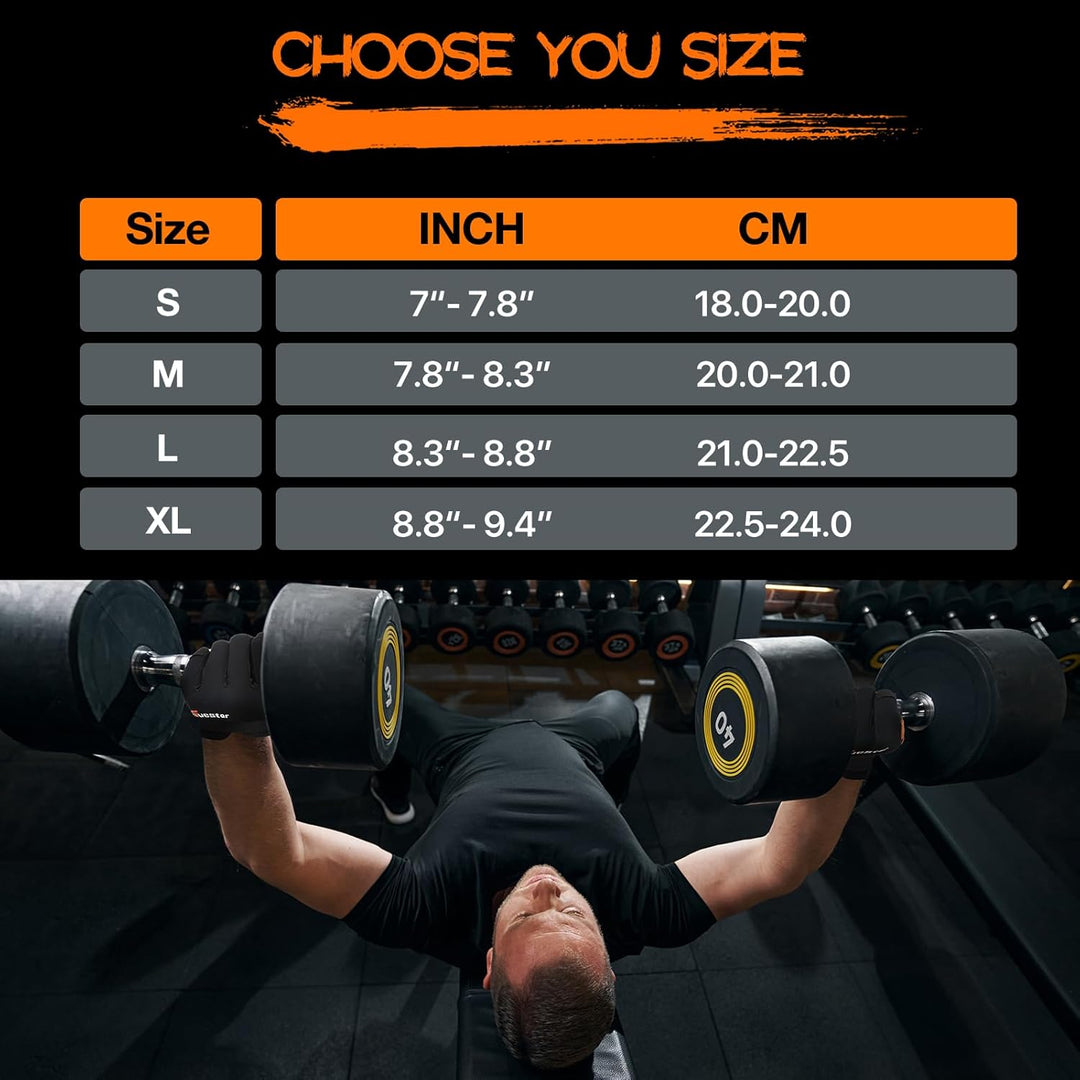 SueStar Workout Gloves, Starke Leder-Polster-Weightlifting-Handschuhe mit Handgelenksupport, vollstä