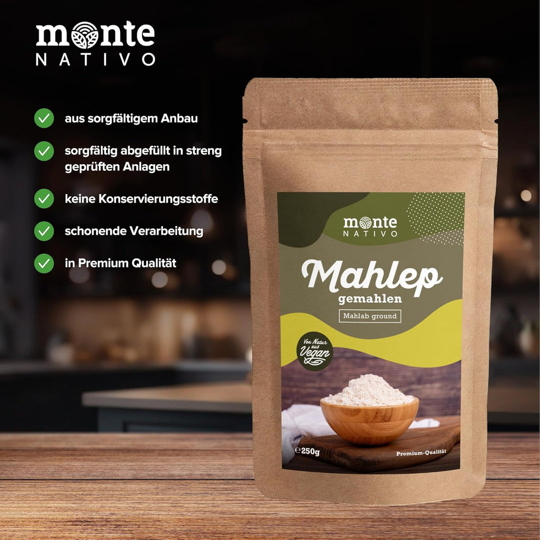 Mahlep gemahlen Monte Nativo (250g) - Mahleb - Mahlepi - Mahlab - Schonend getrocknete und gemahlene