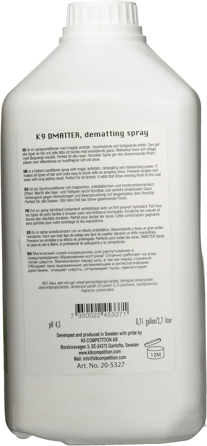 K9 - Dmatter Instant Conditioner 2.7L Aloe Vera - (718.0642)
