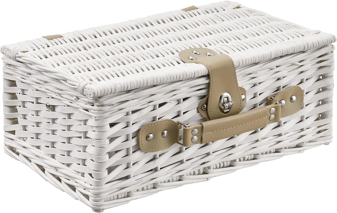 casa.pro Picknickkorb für 2 Personen Picknick-Set mit Kühltasche inkl. Geschirr Besteck Korkenzieher