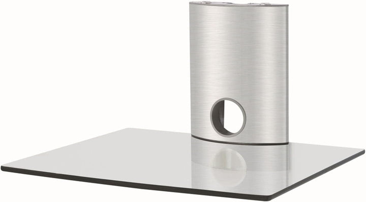 NEG Multimedia TV-Rack Suspender 501S (Silber) mit Glas-Ablage und Kabelmanagement-System 1 Regal Si