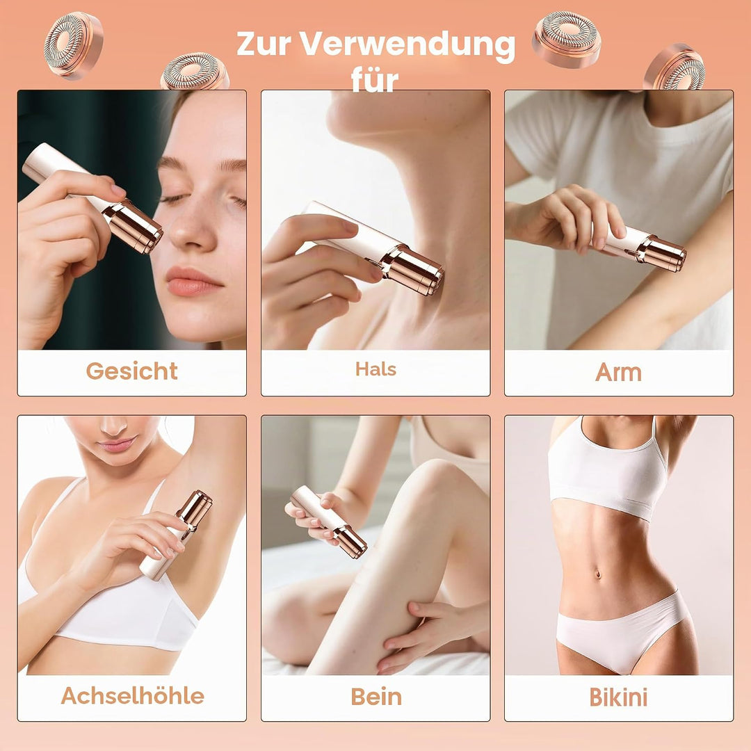 Gurelax Gesichtshaarentferner Ersatzköpfe für Flawless Finishing Touch, Schmerzlosen Generation 2 Er