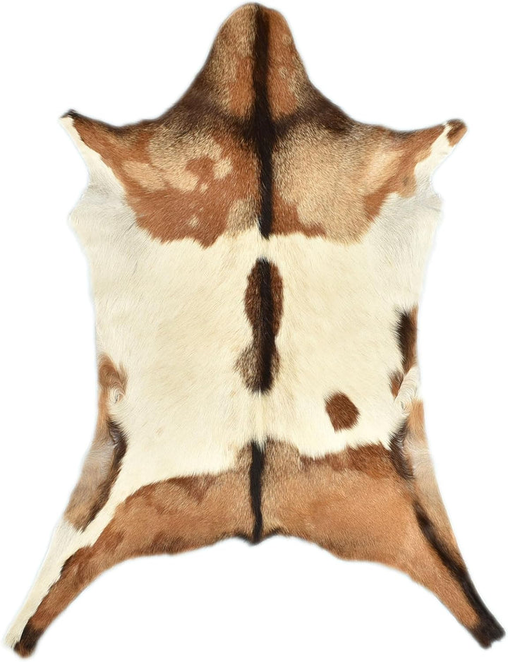 generisch Ziegenfell Beige Hellbraun ca.. 80 x 60 cm echtes Ziegen Fell Deko Fell von KUHFELLE ONLIN