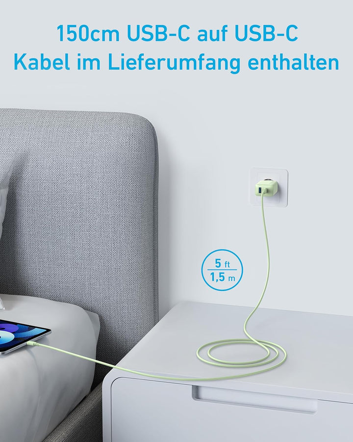 Anker 20W USB C Ladegerät, iPad Netzteil, Schnellladenetzteil, iPad Ladegerät, Kompatibel mit iPhone