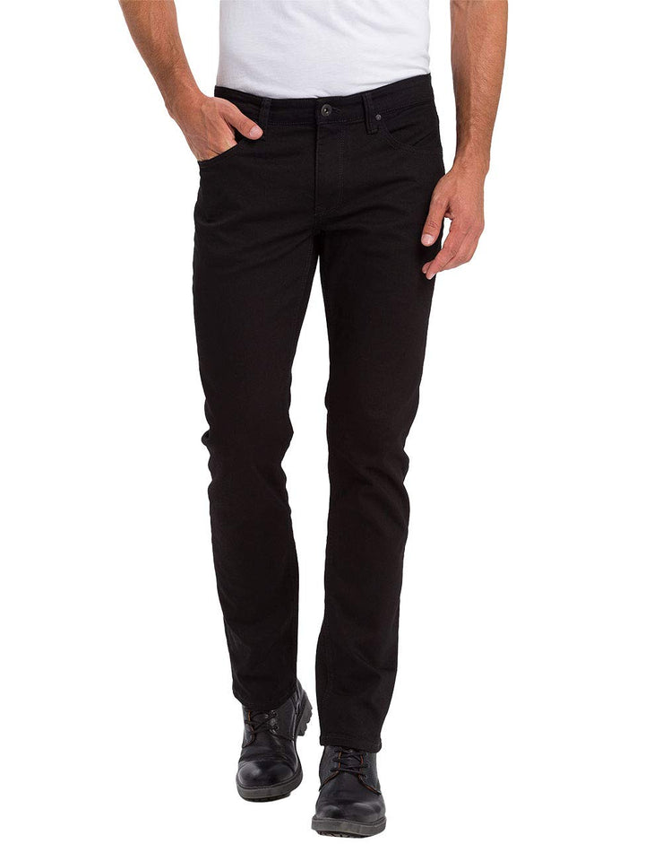 Cross Jeans Dylan Black crincle E195-101 Schwarz Crinkle (101) 28W / 32L, Schwarz Crinkle (101) 28W