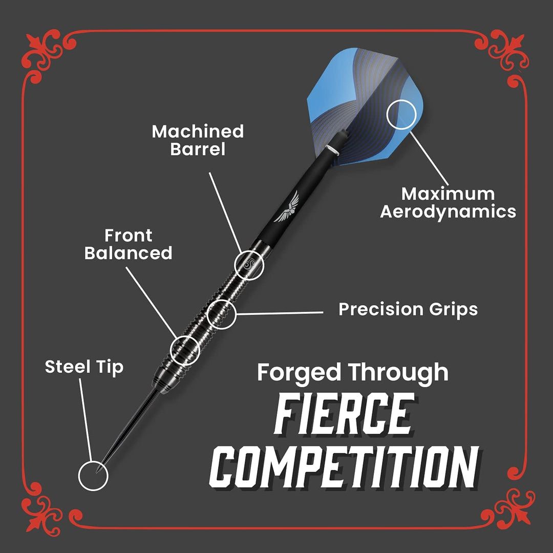 Shot! Darts Zen Roshi 90% Tungsten Pro Throwing Darts Steel Tip Set, Professional – Made in New Zeal