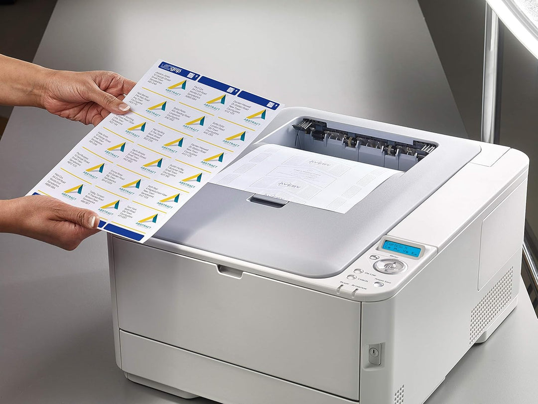 Avery Adressetiketten für Laserdrucker, ohne Papierstau, 18 pro Bogen 63,5x46,6mm weiss (9000 Etiket
