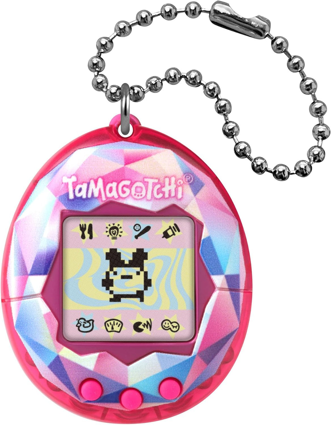 Bandai, Tamagotchi Virtuelles Haustier, Rosa, Treasure Jewel, Mehrfarbig, 42992, elektronisches Spie