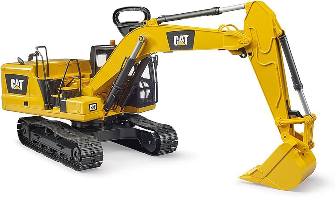 bruder 02483 - Cat Schaufelbagger - 1:16 Baustelle Baufahrzeug Löffelbagger Arbeiter bworld Baumasch