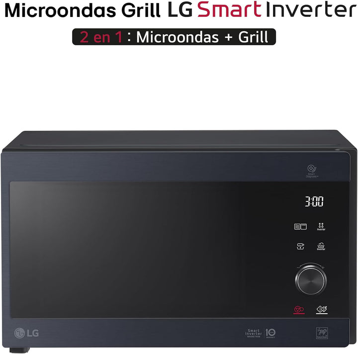 LG MH6565CPW - Mikrowelle mit Grill und digitalem Display, 25 Liter und 1000 W, LG Mikrowelle mit Sm