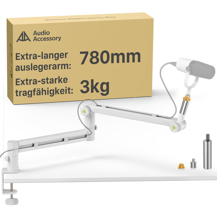 Mikrofon Arm, Low Profile Mikrofonarm [Max. 3 KG Traglast] Kompatibel mit Shure SM7B, MV7+ &amp; Co. Gea