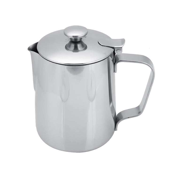 Milchkännchen zum Milchaufschäumen, Aufschäumkrug, Edelstahl Kaffeetasse Becher Milchaufschäumkrug K