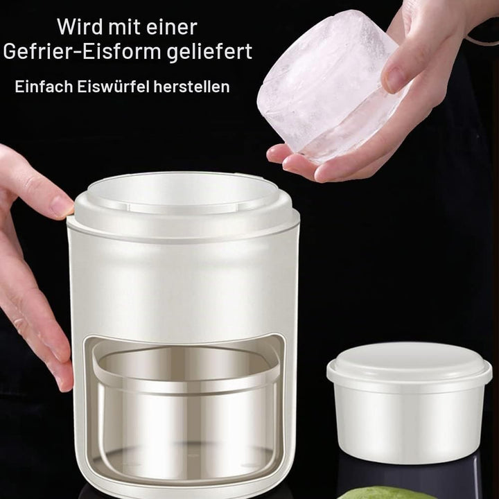 Manueller Eiszerkleinererer, tragbare Slushie Maschine und Schneekegelmaschine mit Eiswürfelform für