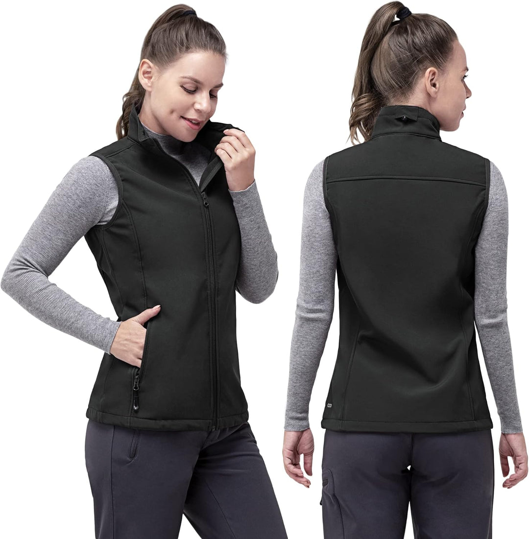 33,000ft Weste Damen Outdoor Leichte Softshell Weste Wasserdicht Ärmellose Jacke Winddichte Fleece D