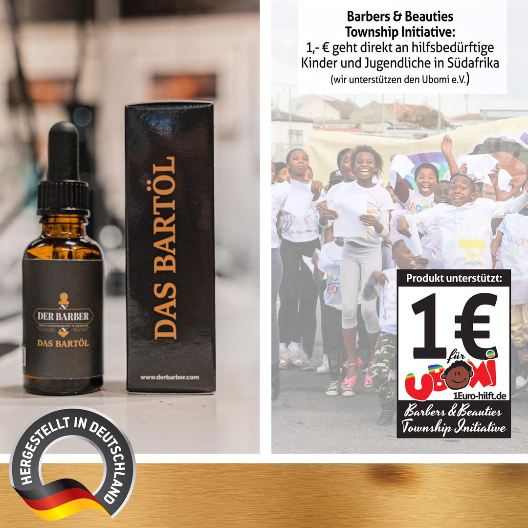 Das Bartöl von Der Barber - extrem ergiebiges Bart Öl - vegan - beruhigt die Haut - Beard Oil Made i