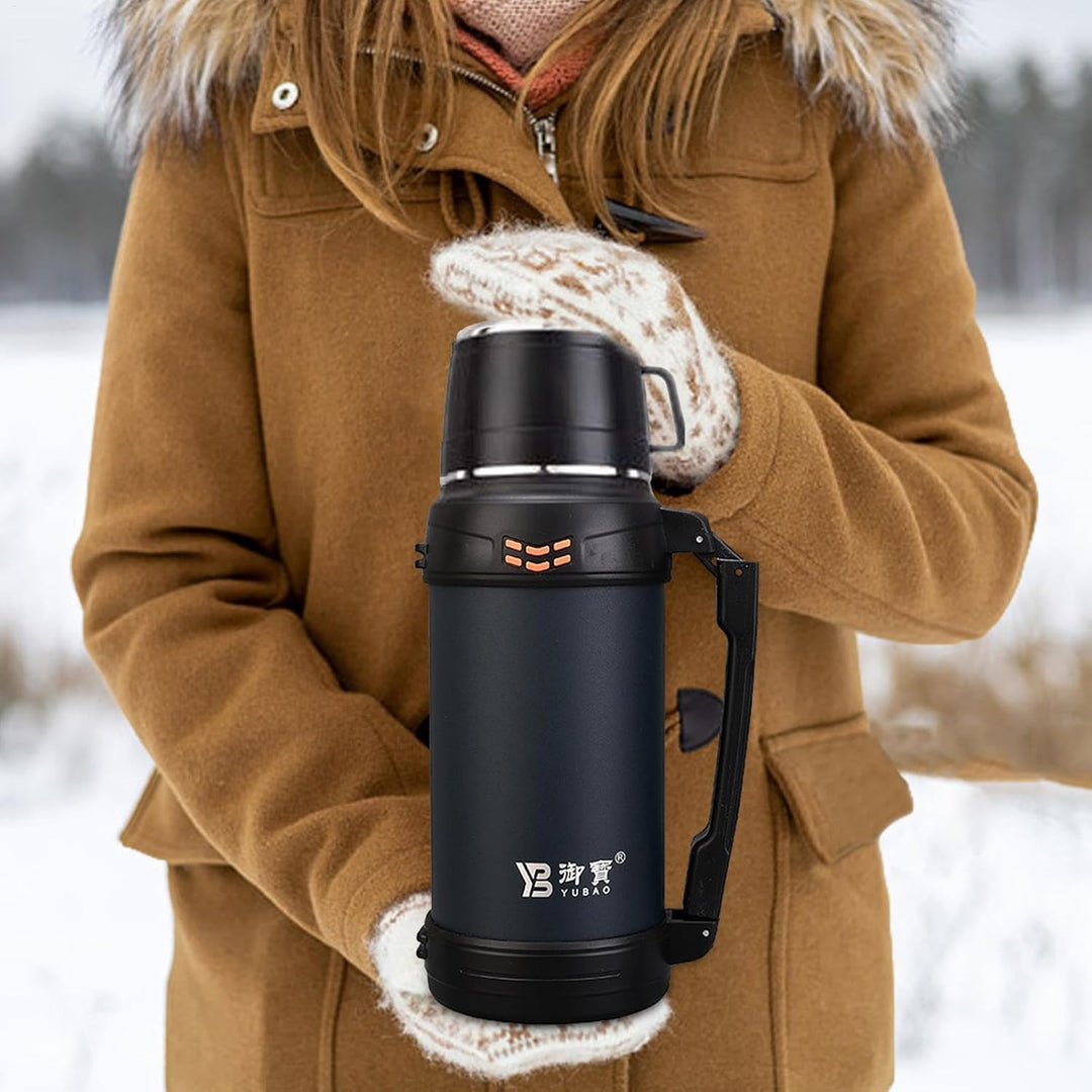 Isolierte Wasserflasche, Reisebecher mit Griff | Auslaufsicherer Reisebecher aus Edelstahl, isoliert