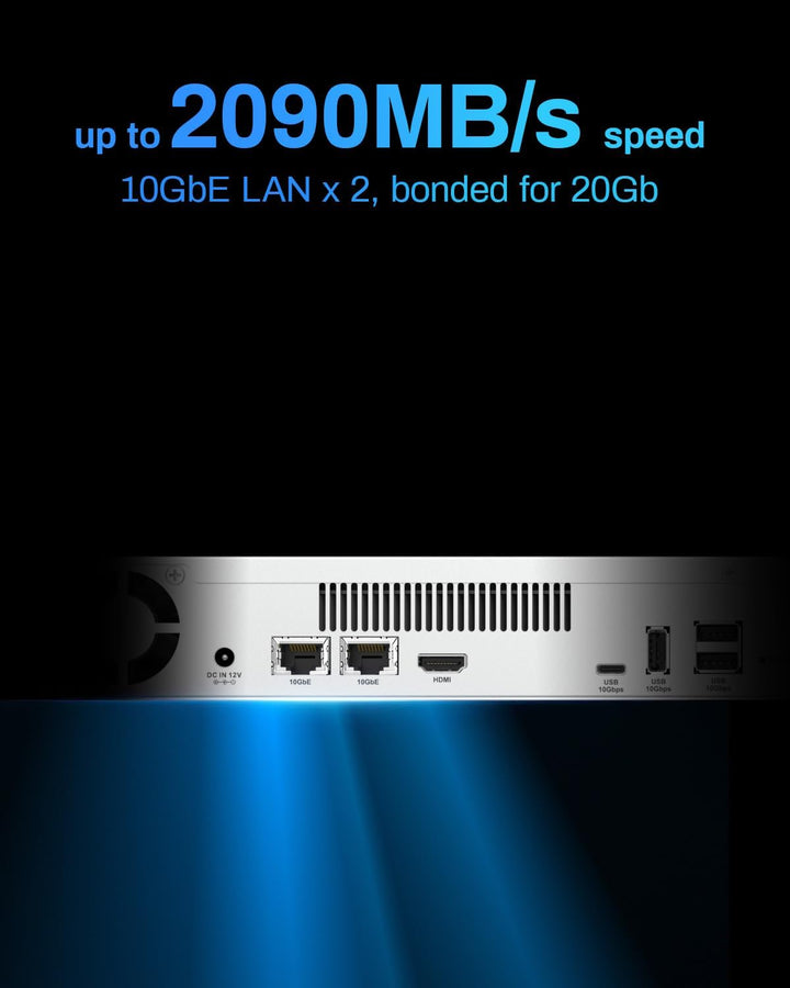 TERRAMASTER U4-500 NAS Speicher - 4Bay Core i3 1215U Ultra-Short 1U Rackmount NAS, 8GB DDR5 RAM, Dua