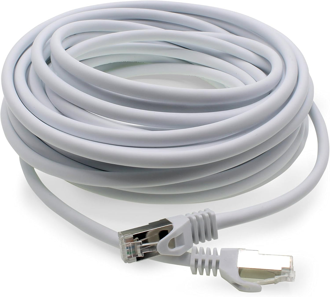 1aTTack.de 7,5m - weiss - 5 Stück CAT.7 Netzwerkkabel Sftp (Rohkabel) Patchkabel (SET) 10000Mbit/s -