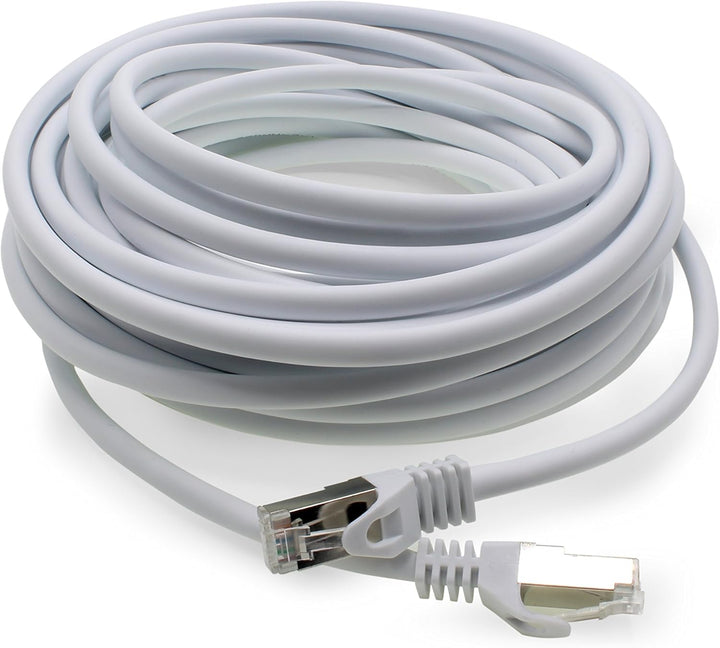 1aTTack.de 7,5m - weiss - 5 Stück CAT.7 Netzwerkkabel Sftp (Rohkabel) Patchkabel (SET) 10000Mbit/s -