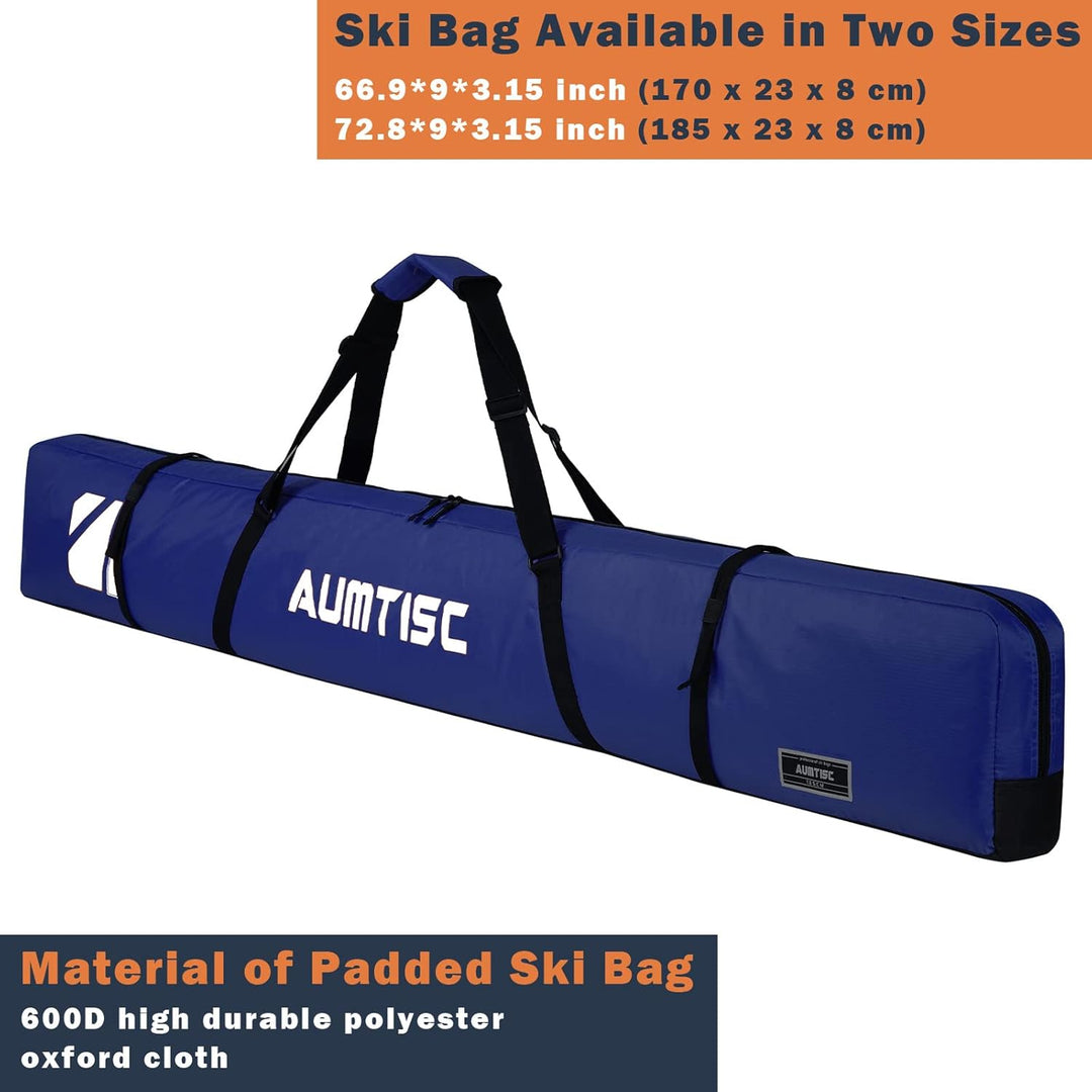 AUMTISC Skitasche Skisack Gepolstert Snowboardtasche Zum Transport Von Skiausrüstungstasche Mit vers