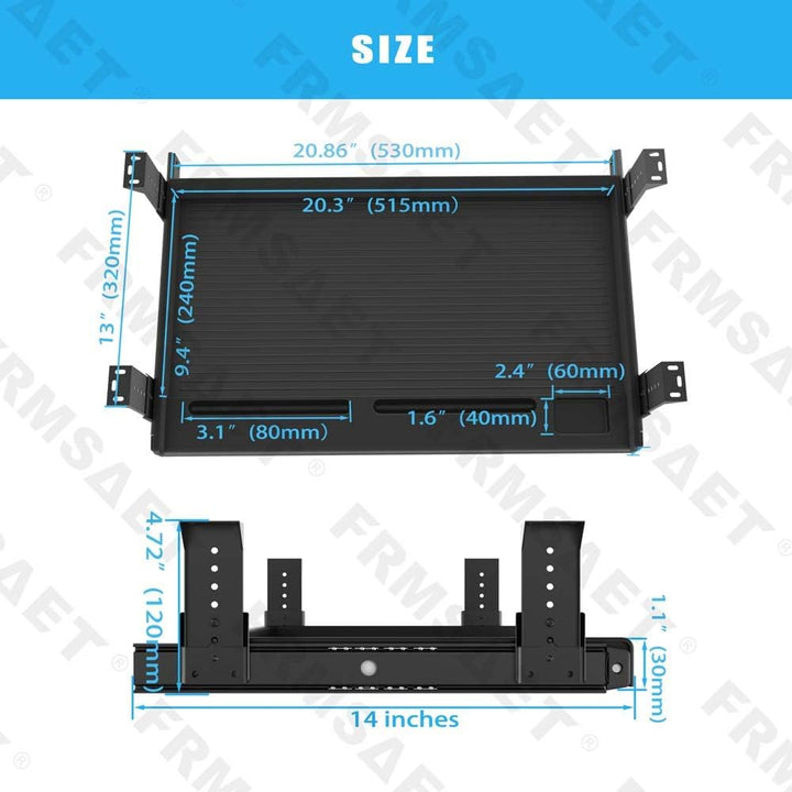 FRMSAET Office Supplies Holder Möbelzubehör Computer Keyboard Drawer Organizer Under Desk Mehrzweckf