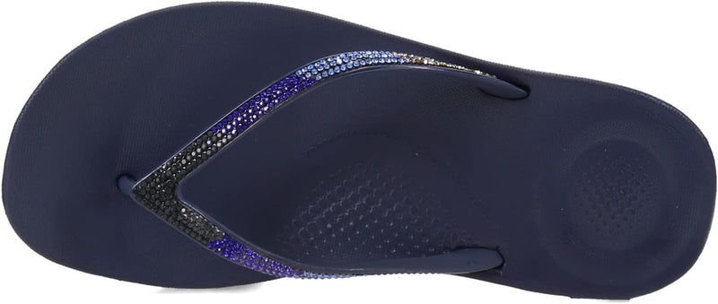 Fitflop Damen Sparkle Classic Iqushion Ombre Flipflop 36 EU Midnight Navy Marineblau, 36 EU Midnight