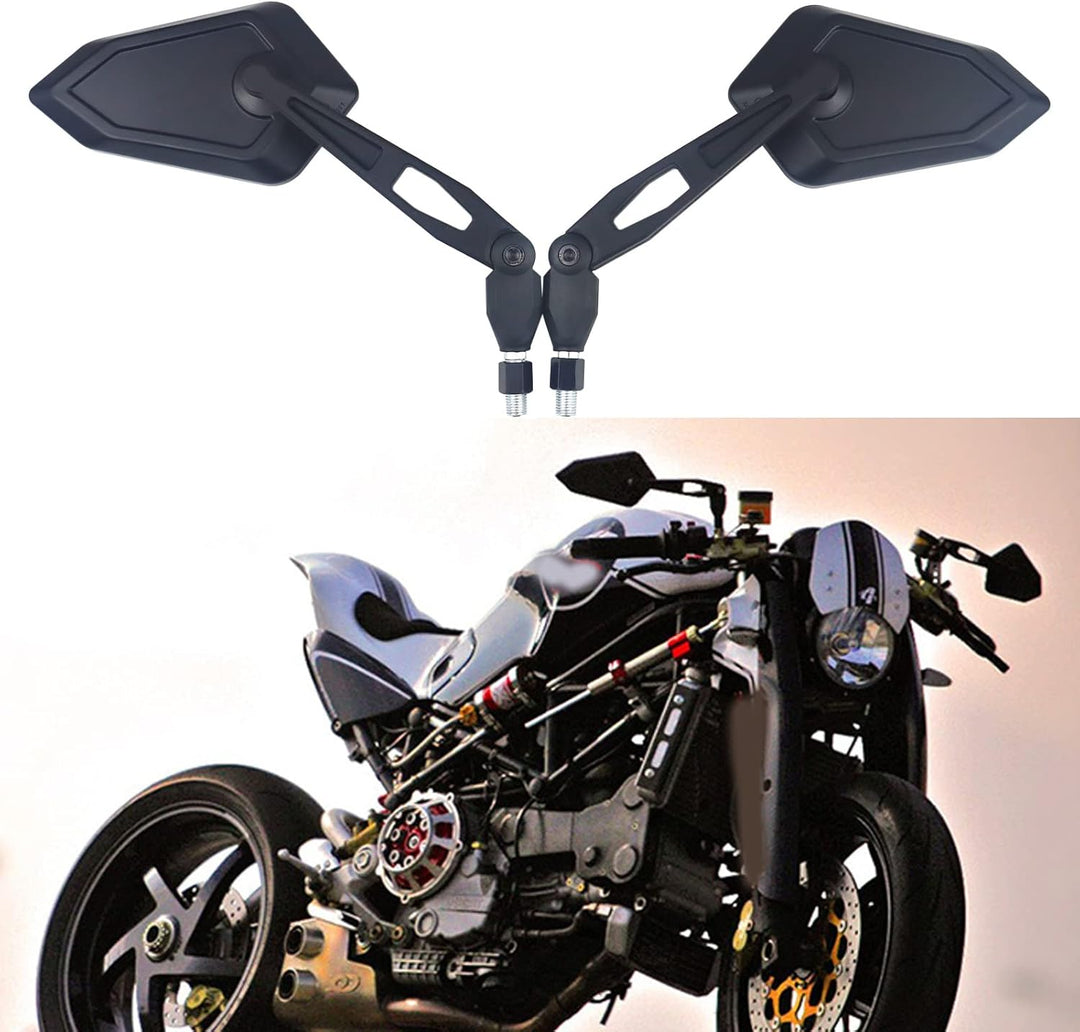 BREDUXSER Universal Motorrad Rückspiegel Spiegel 8 mm 10 mm E-geprüft Rückseitenspiegel Seitenspiege