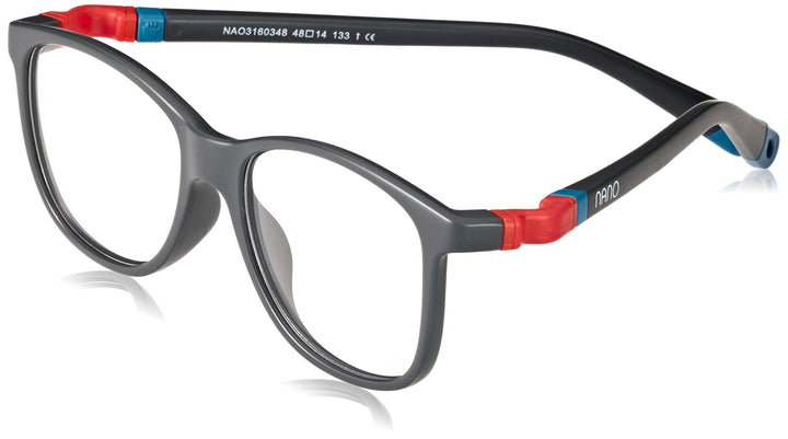 NANOVISTA Unisex Kinder Sonnenbrille 52 Gris Oscuro Mate/Rojo/Azul, 52 Gris Oscuro Mate/Rojo/Azul
