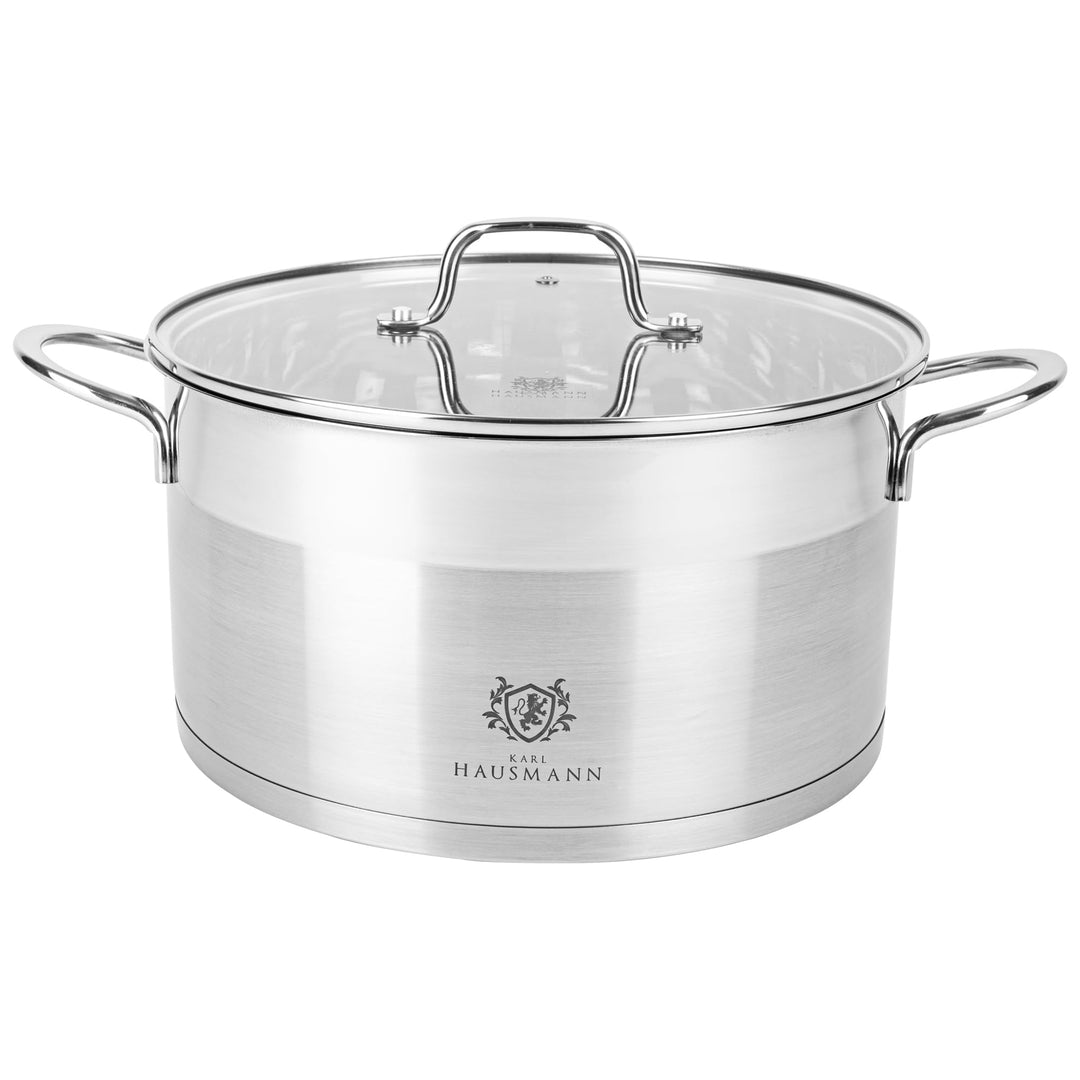 KARL HAUSMANN 18/10 Edelstahl Kochtopf Induktion 7.6 L Ø 26 cm, 7.6 L