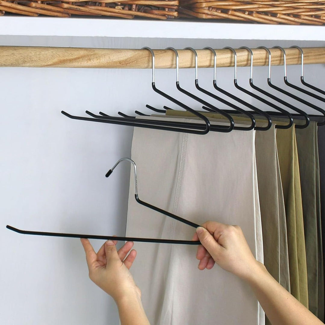 Hangerman Hosenbügel mit offenem Ende, Metall, für Hosen, Jeans, Schals, Handtücher, platzsparend, r