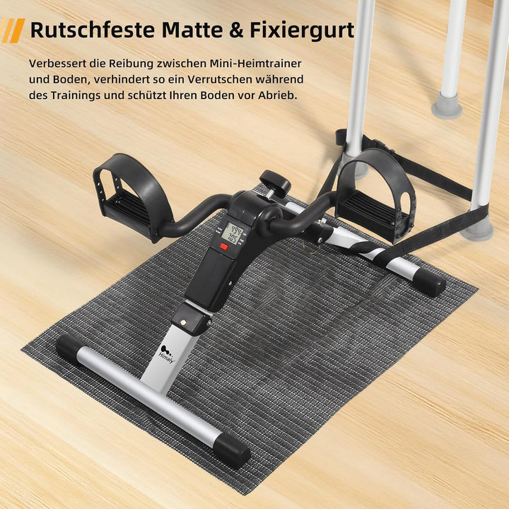 himaly Minibike Heimtrainer Bewegungstrainer Pedaltrainer Trainingsgerät Fitnessgerät mit LCD-Monito