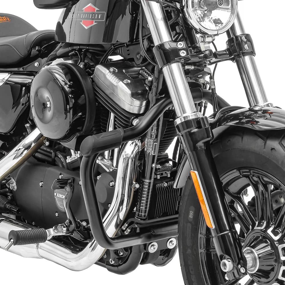 Sturzbügel Kompatibel mit Harley Davidson Sportster 883 Iron (XL 883 N) 09-20 Craftride Mustache sch