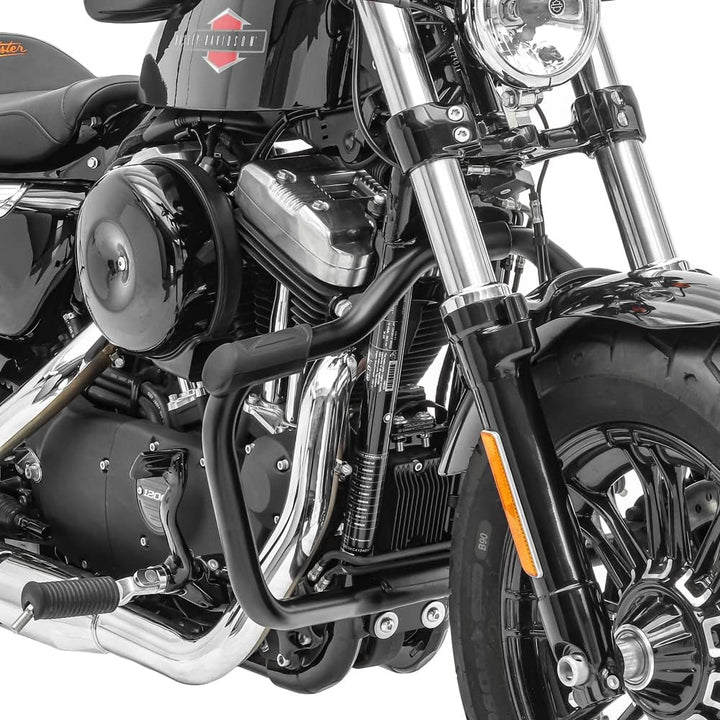 Sturzbügel Kompatibel mit Harley Davidson Sportster 883 Iron (XL 883 N) 09-20 Craftride Mustache sch