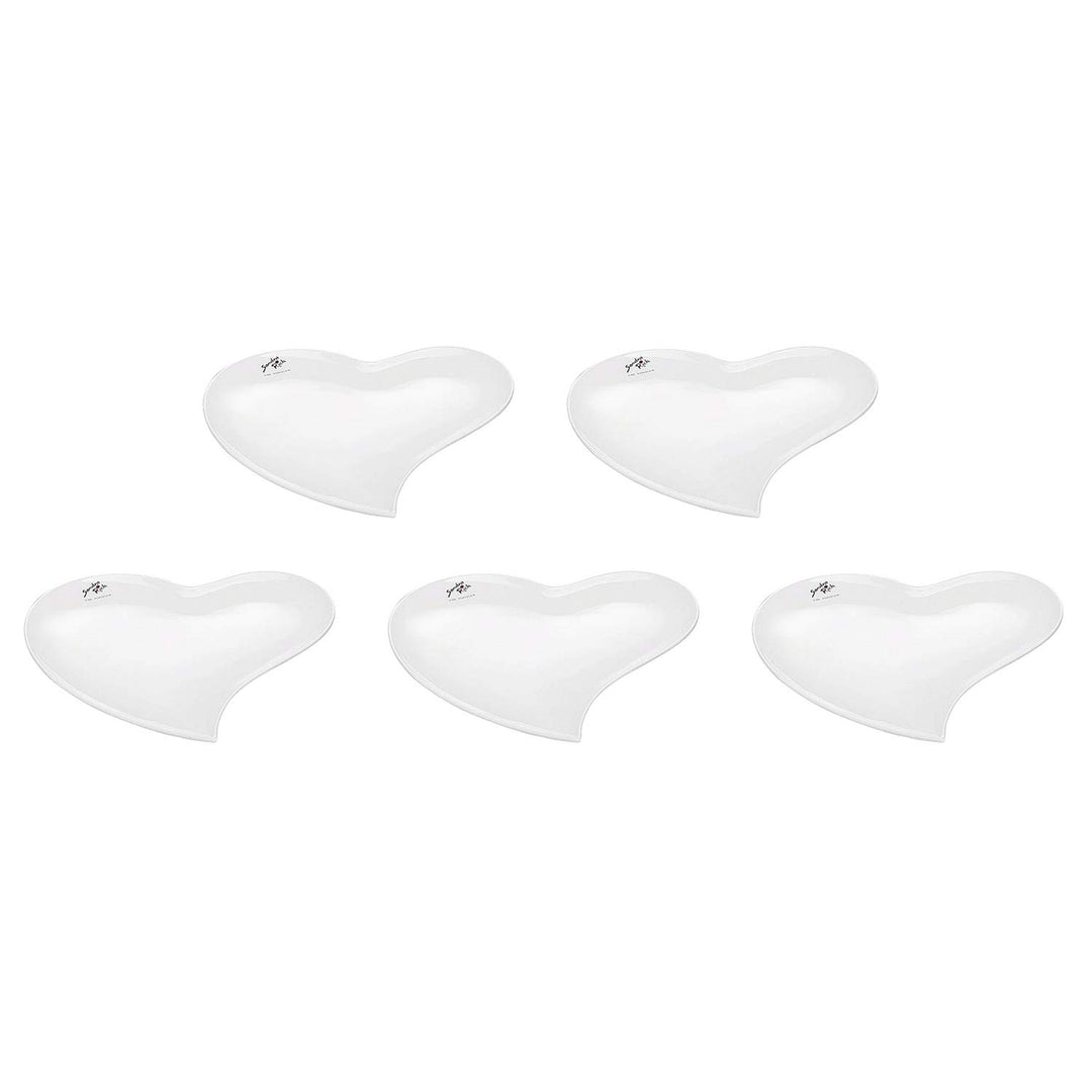 Sandra Rich 5X Teller weiss Herz 17cm 5 Stück, 5 Stück
