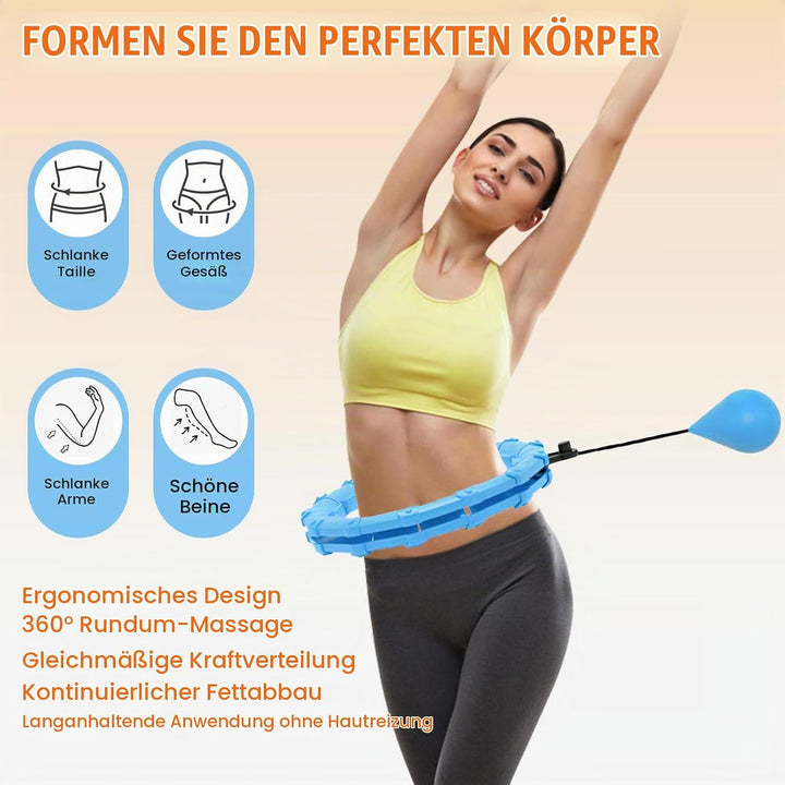 Smart Hoop Reifen Erwachsene und Anfänger, Hullahub Reifen mit Gewicht, 32 Knoten Umfang, Einstellba