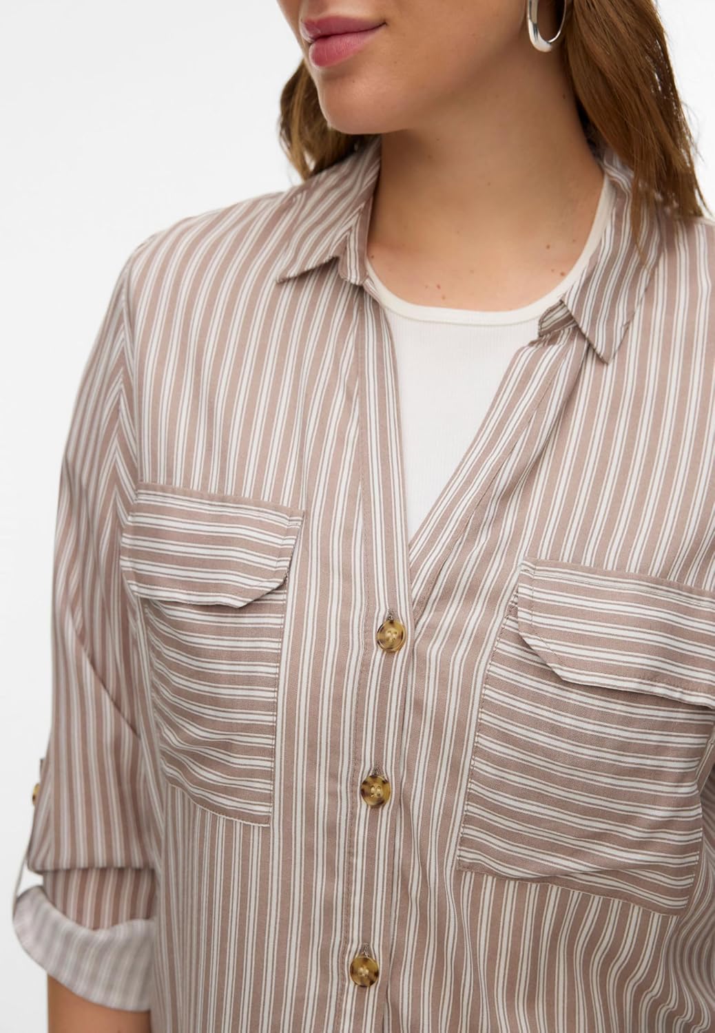 VERO MODA Female Hemd VMCBUMPY Hemd | Shirt 50 Moon Rock, 50 Moon Rock