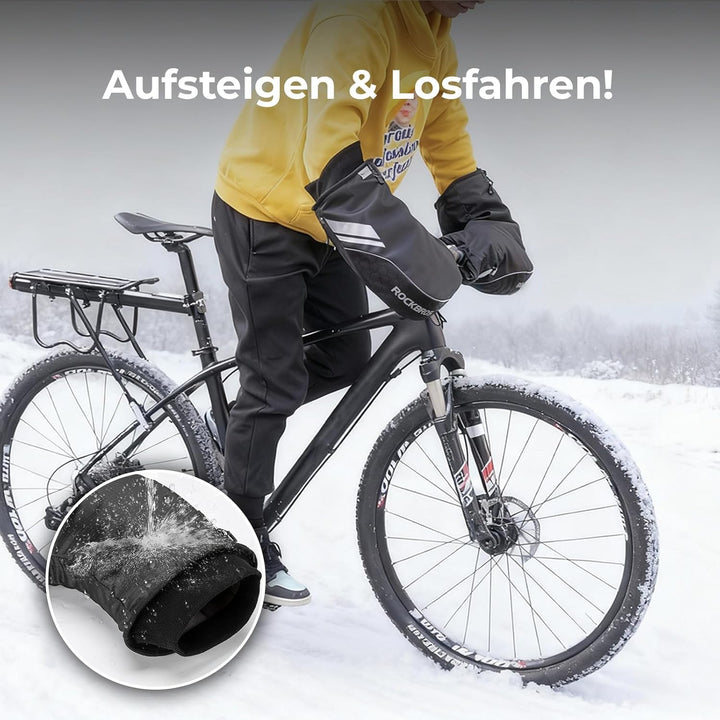 ROCKBROS Lenkerstulpen Lenker Handschuhe für Fahrrad Motorrad Roller Scooter Gefüttert Winddicht Was
