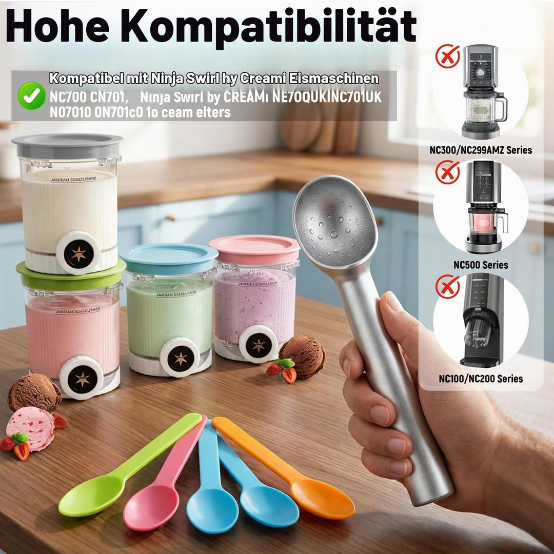 Behälter Kompatibel mit Ninja Swirl CREAMi,für Ninja CREAMi Eiscreme und Softeismaschine, 2 Stück Be