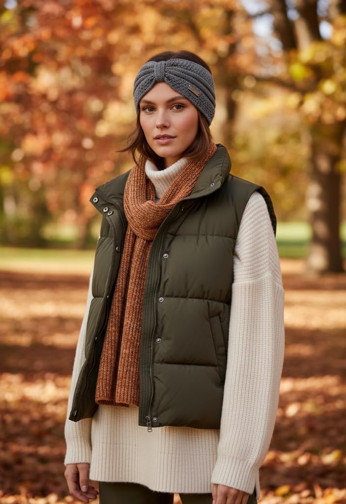 Eisglut Damen Esmeralda Merino Stirnband M 57-58cm grau mel., M 57-58cm grau mel.