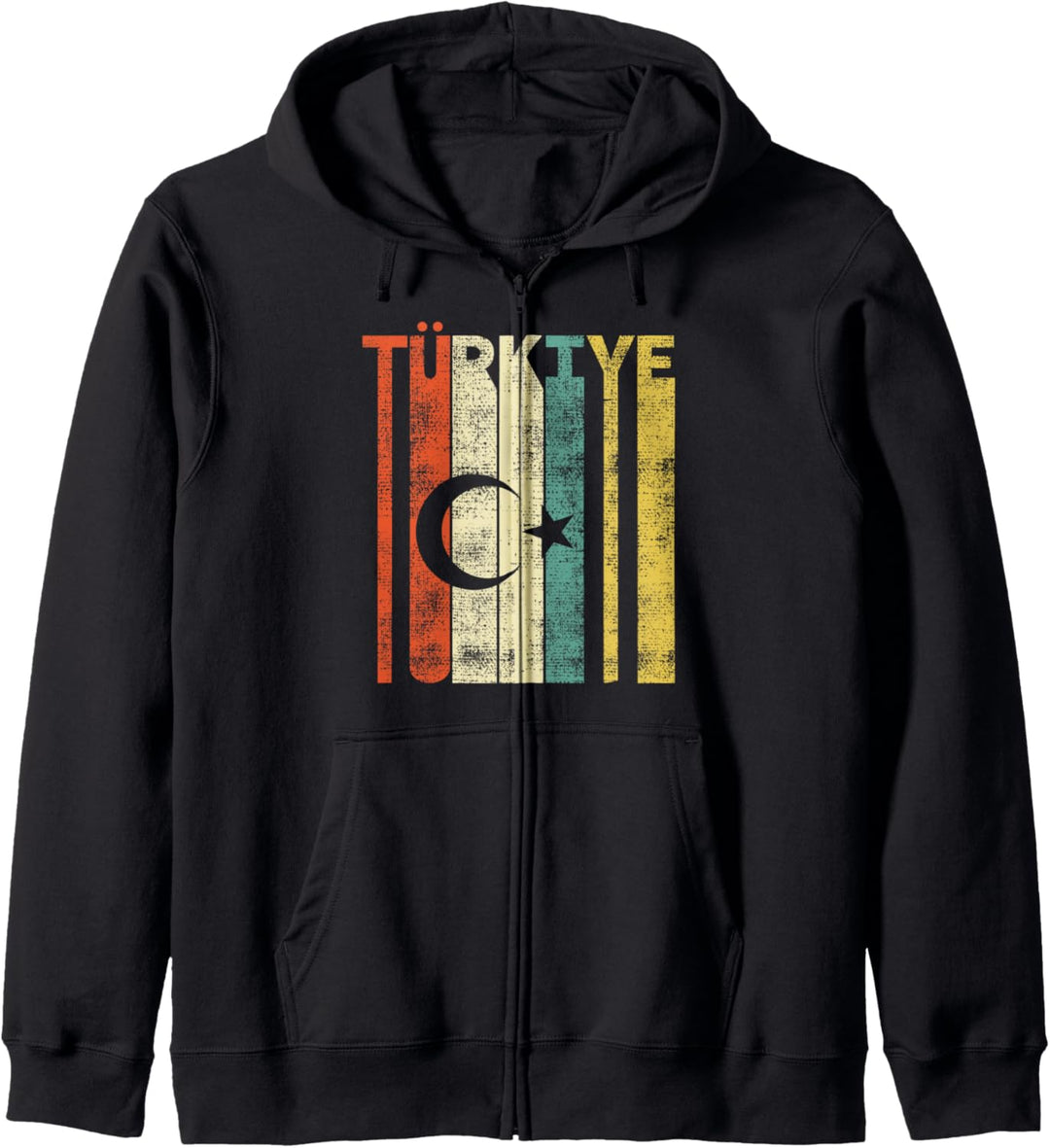 Retro Türkiye Vintage Türkei Flagge Geschenke Kapuzenjacke
