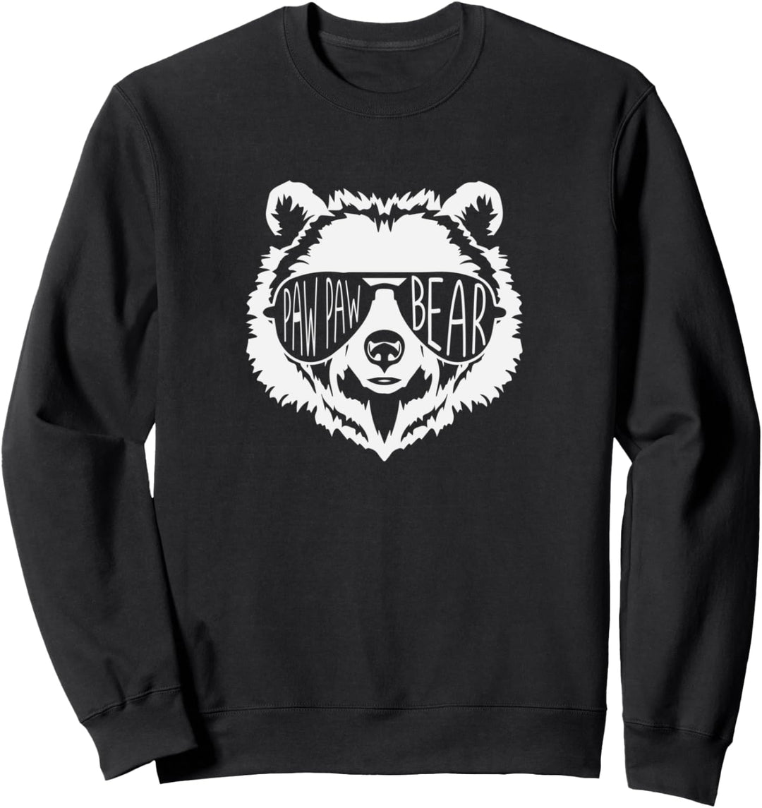 paw paw Bear Face with Sunglasses Sweatshirt