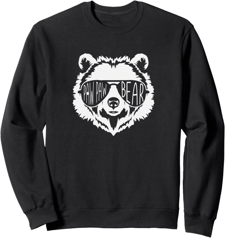 paw paw Bear Face with Sunglasses Sweatshirt