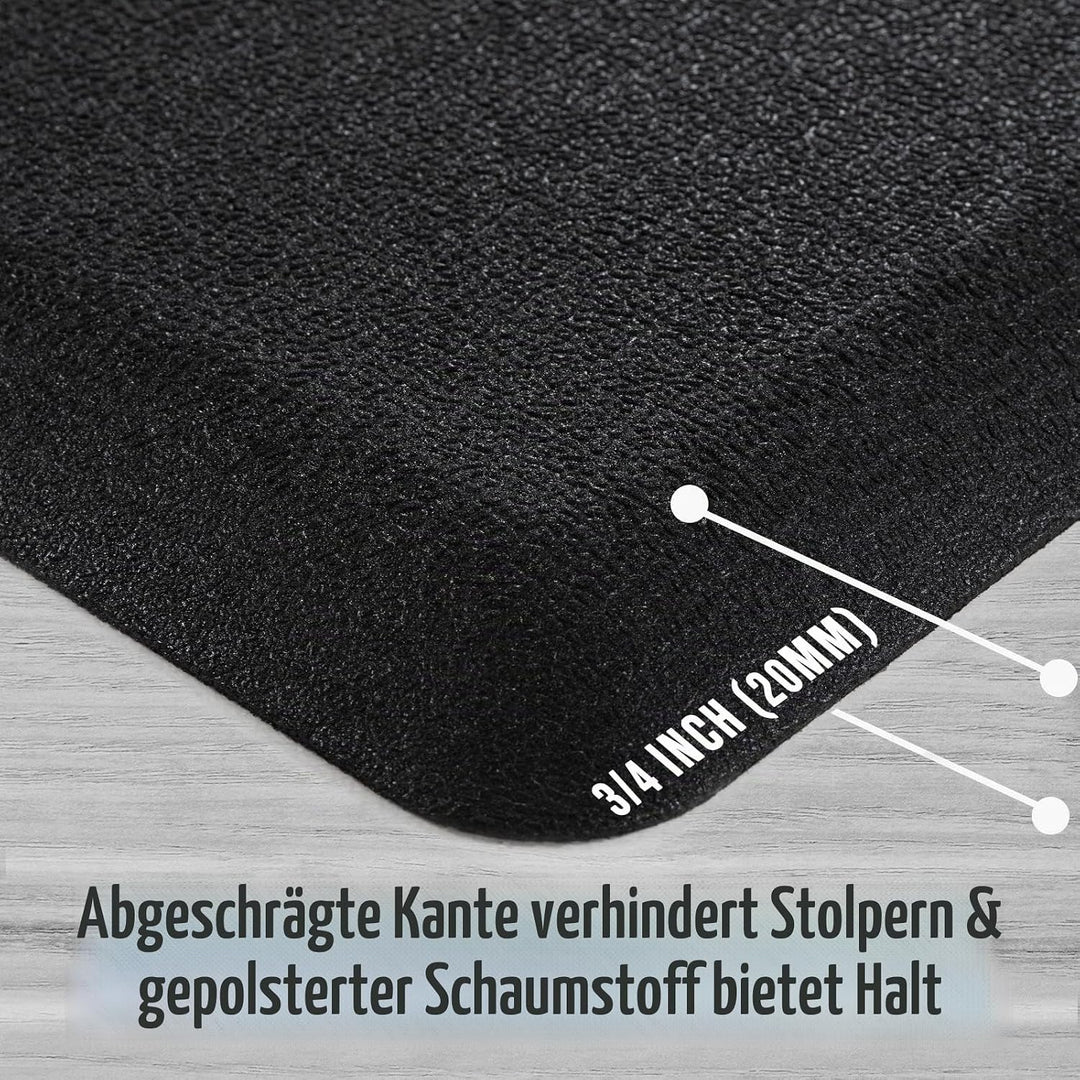 Carvapet rutschfest Küchenteppich Anti Ermüdungsmatte 20MM Dicke Küchenläufer Schaum-Stehmatten PVC