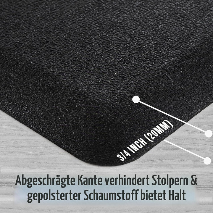Carvapet rutschfest Küchenteppich Anti Ermüdungsmatte 20MM Dicke Küchenläufer Schaum-Stehmatten PVC