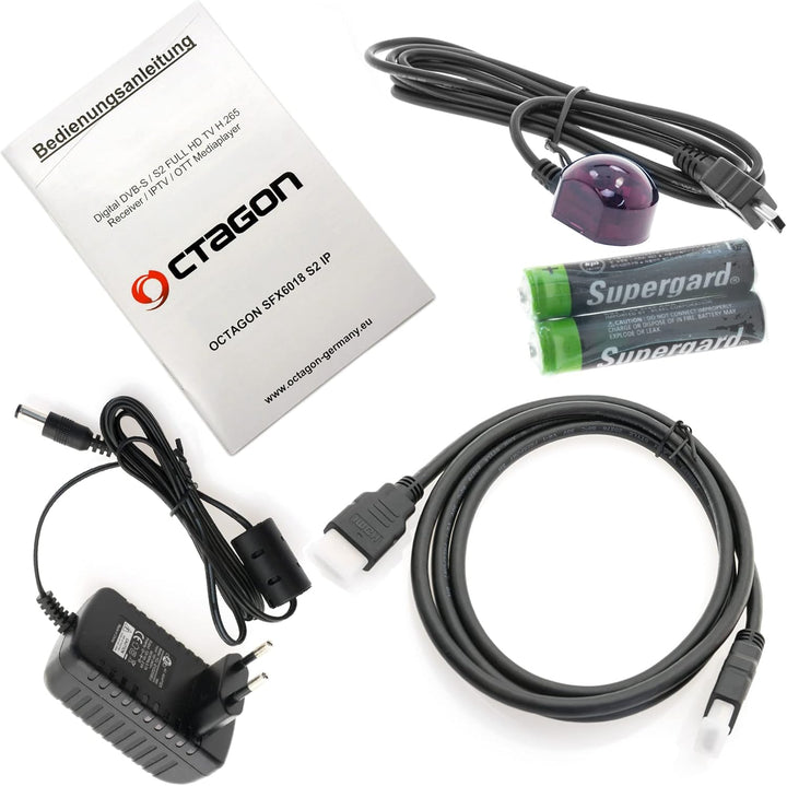 OCTAGON SFX6018 S2+IP 1x DVB-S2 HD H.265 HEVC, E2 Linux Smart Receiver, Satelliten Receiver, Aufnahm